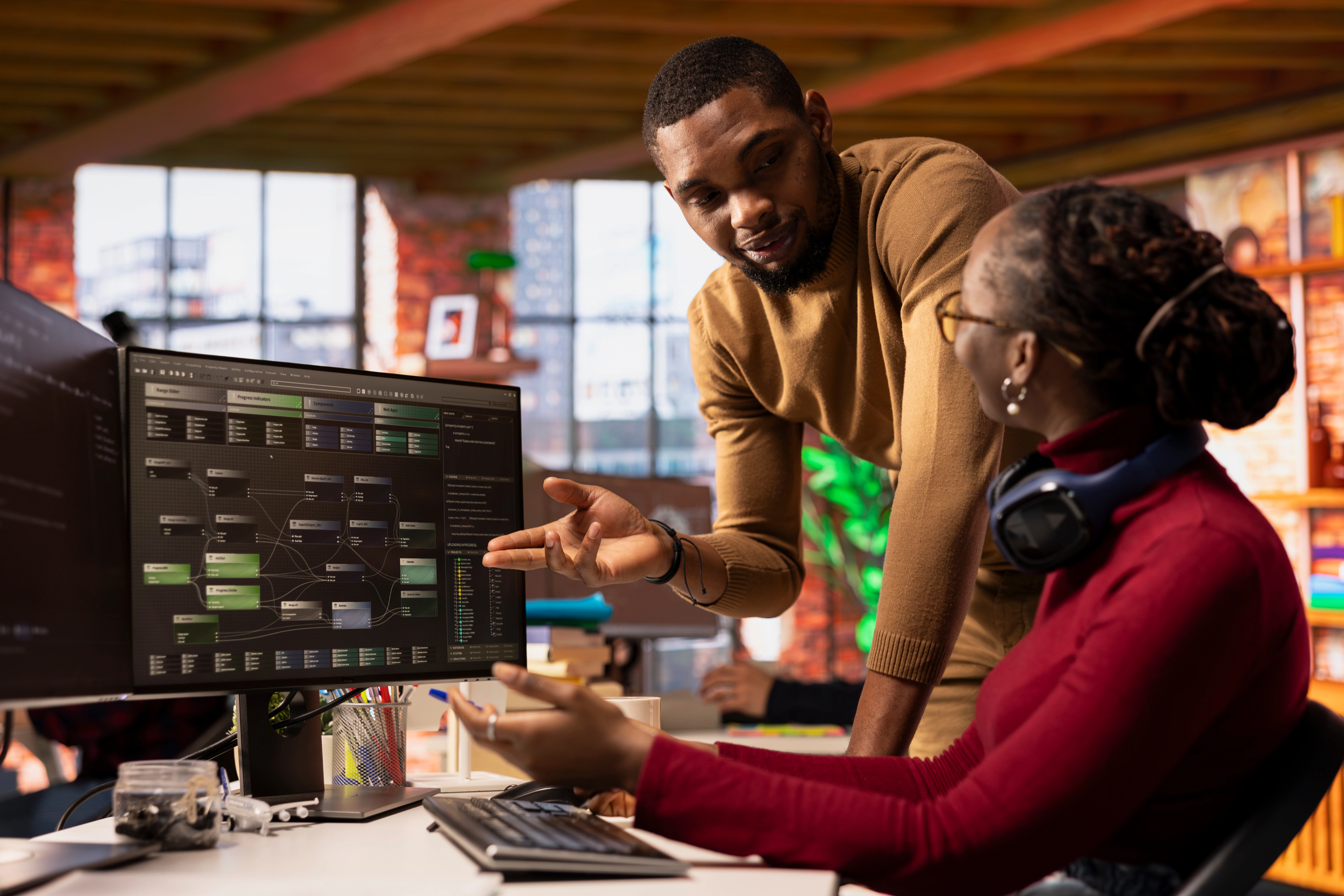 Students building projects